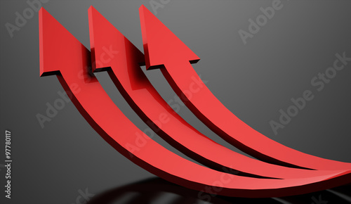 Business arrows rendered