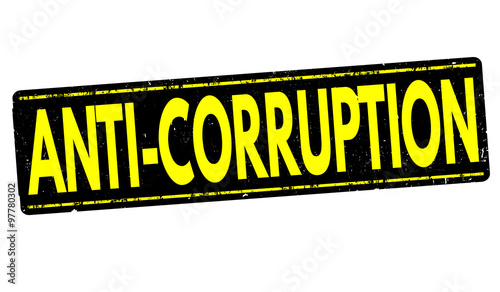 Anti-corruption grunge stamp