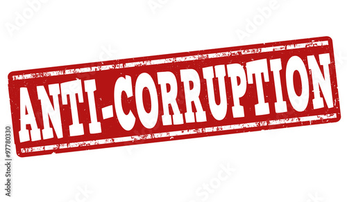 Anti-corruption grunge stamp