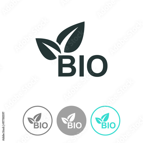 Bio product vector icon.