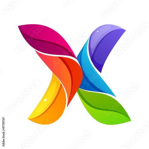 X letter logo formed by twisted lines.