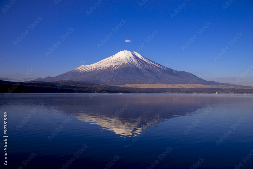 山中湖の逆さ富士