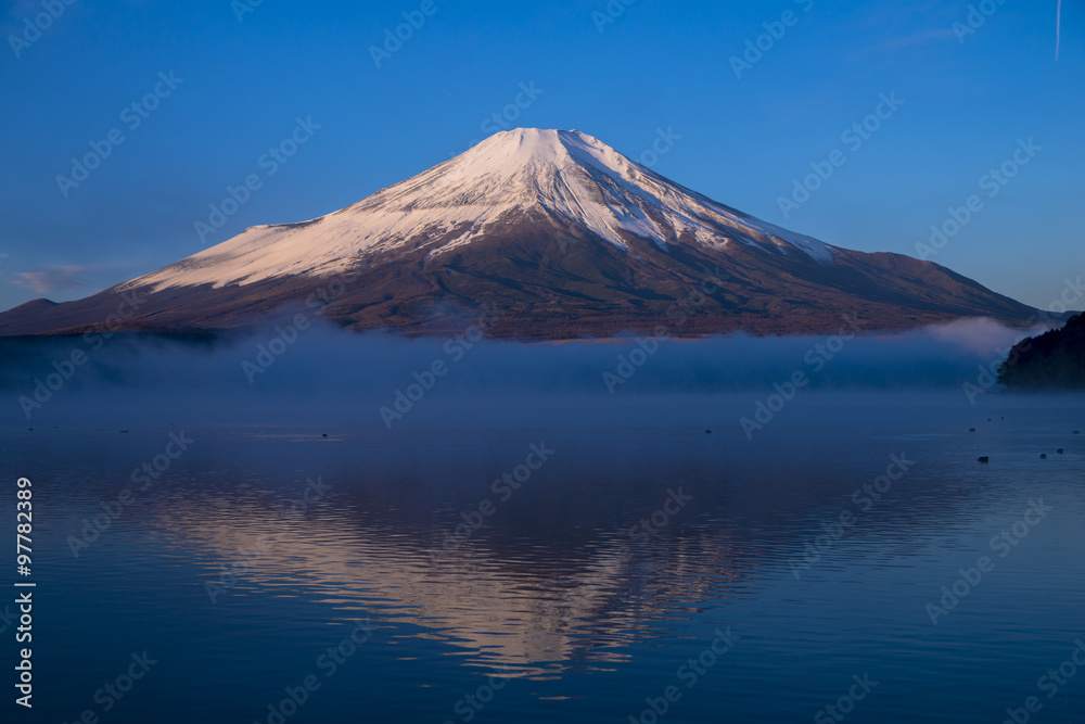 Plakat 山中湖の逆さ富士