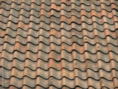 Detail of old roof useful as background pattern