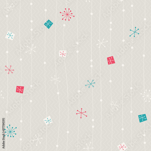 seamless vintage winter pattern