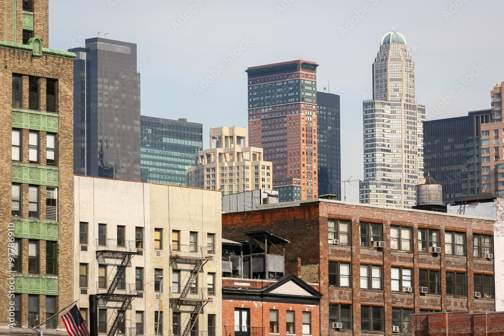 Residential cityscape of Manhattan
