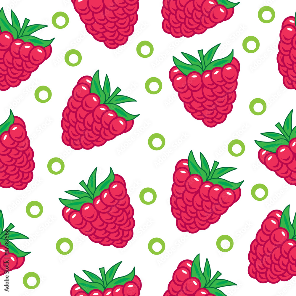 Raspberry seamless pattern Raspberry seamless pattern