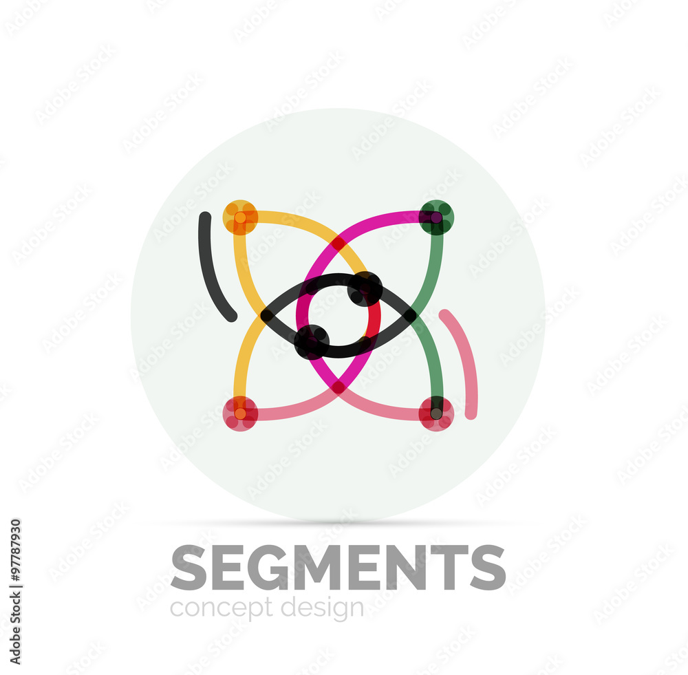 Abstract geometric linear hipster floral icon, frame design, flat style Abstract geometric linear hipster floral icon, frame design, flat style