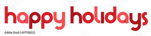 HAPPY HOLIDAYS vector circular letters banner