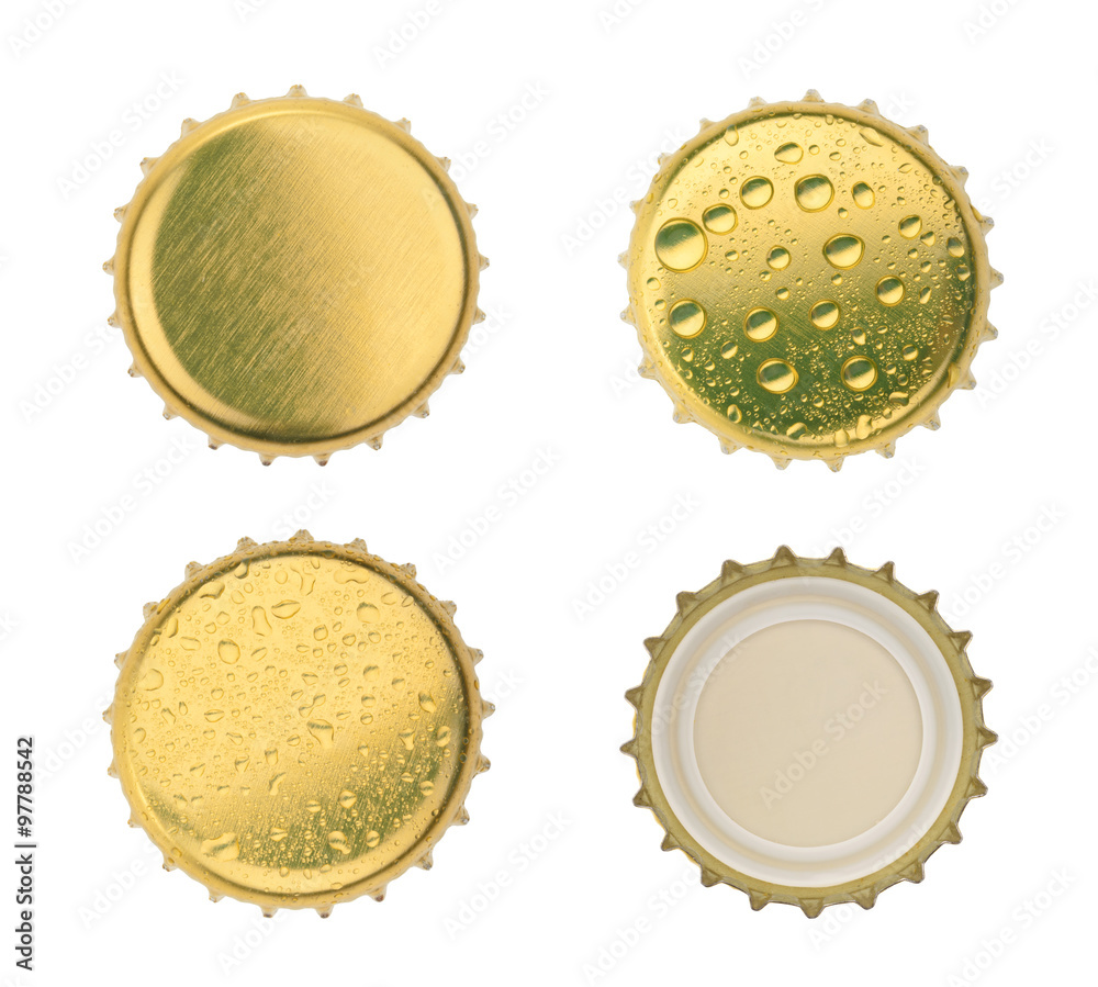 Bottle cap isolated on white background. without shadow Bottle cap isolated on white background. without shadow