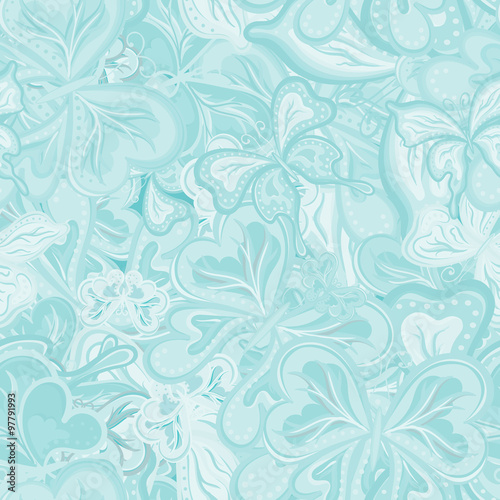 Seamless vector pattern with butterflies for textile, fabric or wallpaper