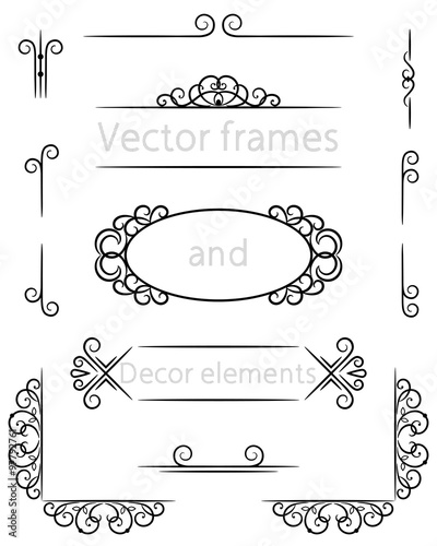 vector frame and decor elements