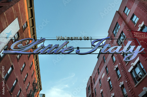 Welcome to Little Italy sign in New York photo
