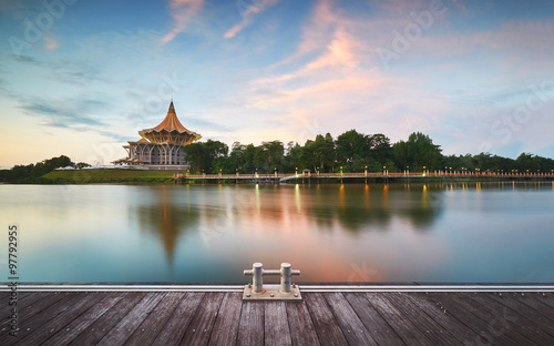 Sarawak State Legislative Assembly (Dewan Undangan Negeri), Kuching,Sarawak, Malaysia. (Soft focus, slight motion blur)