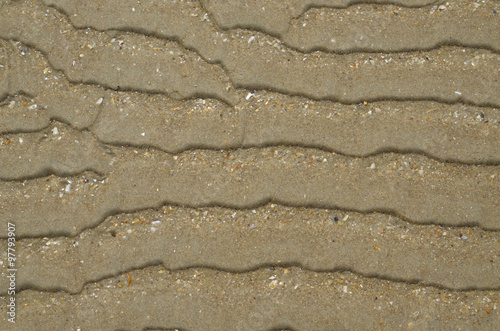 texture and background sea sand with drawing