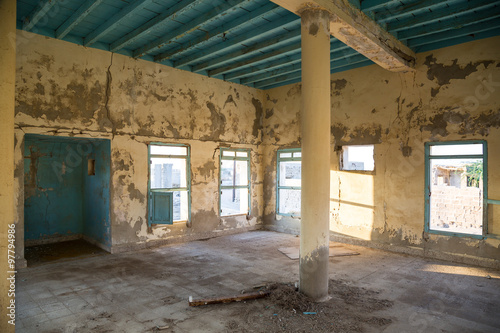 RAS AL-KHAIMAH, UAE -05 DECEMBER 2015: Al Jazirah Al Hamra is a town to the south of the city of Ras Al-Khaimah in the United Arab Emirates. It is known for its collection of abandoned houses.  photo