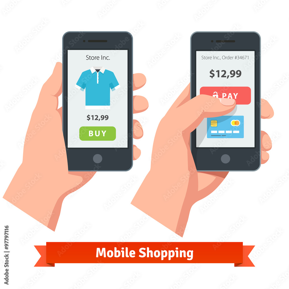 Mobile smartphone ecommerce online shopping