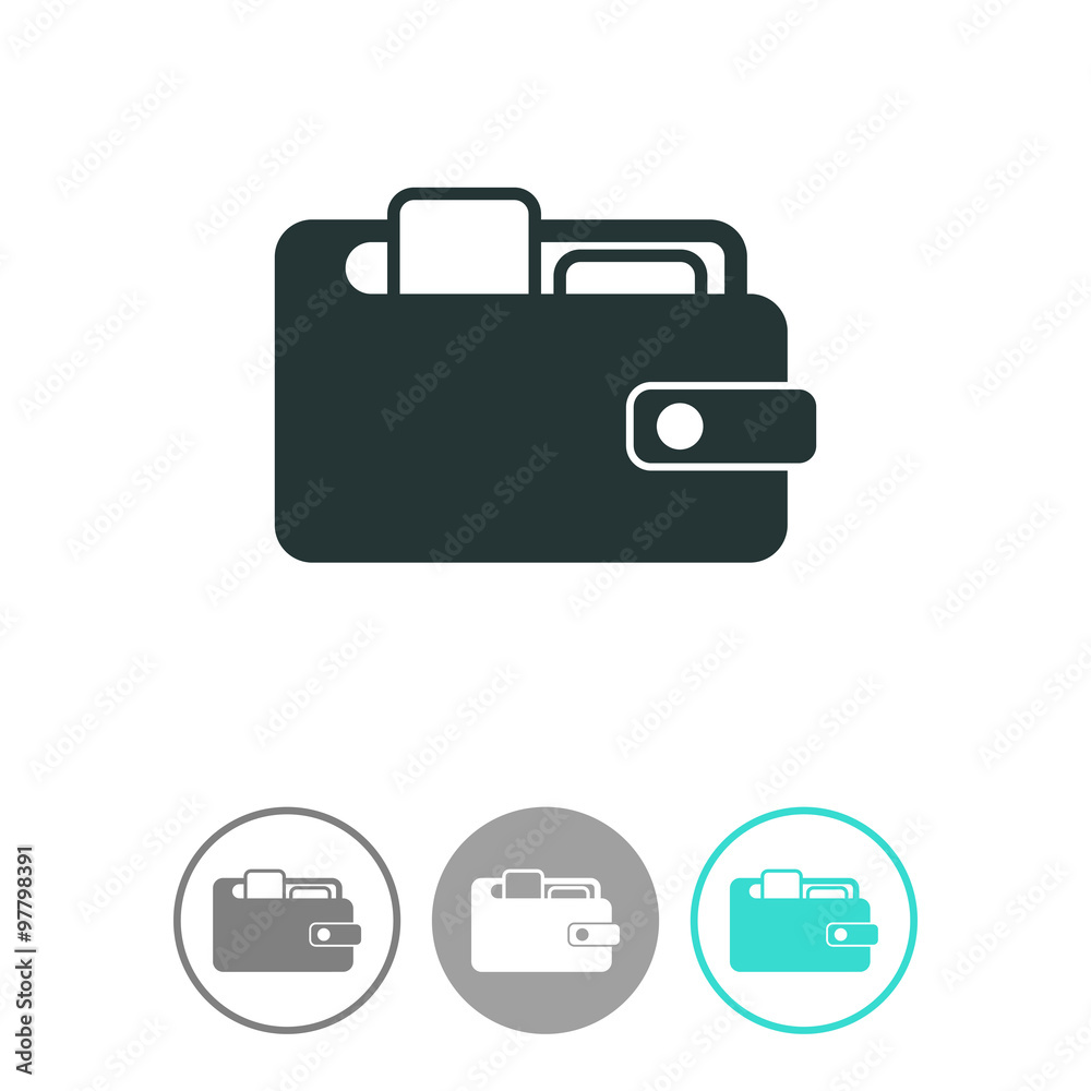 Purse vector icon. Wallet symbol. Purse vector icon. Wallet symbol.