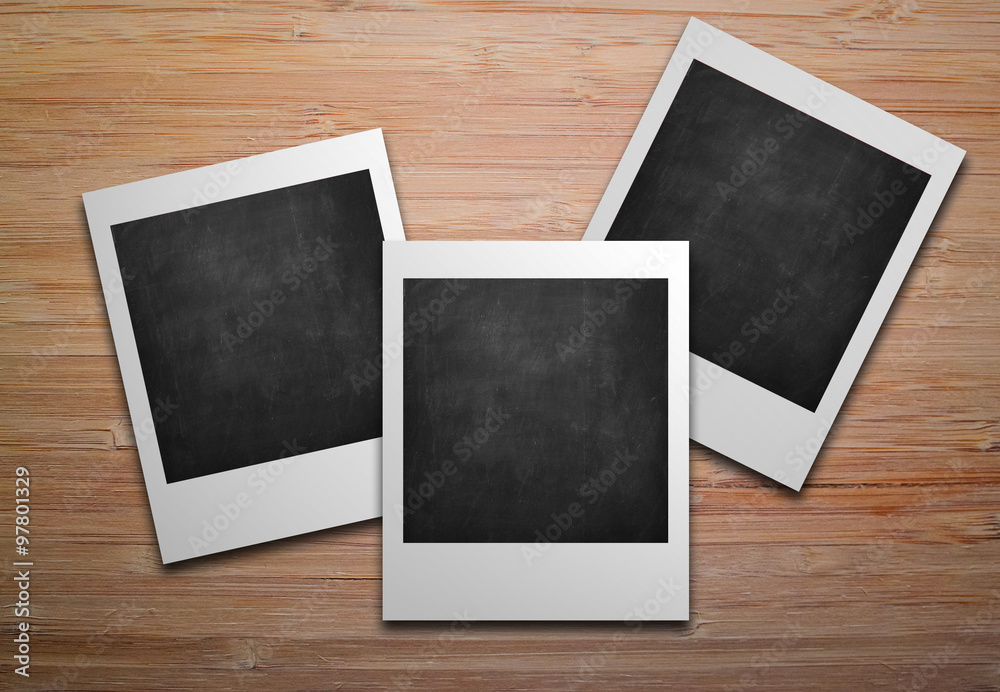 Three empty polaroids photo frames Three empty polaroids photo frames