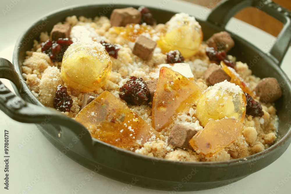 fruit toffee crumble fruit toffee crumble