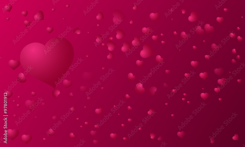 A background of hearts on Valentine's Day.Vector