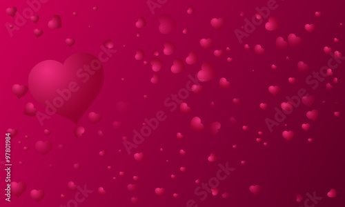 A background of hearts on Valentine s Day