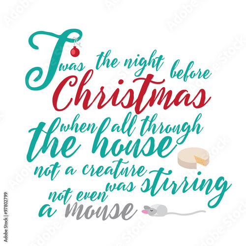 
Twas the Night before Christmas poem part 1.