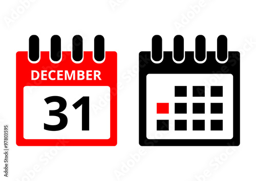 31 December calendar icon