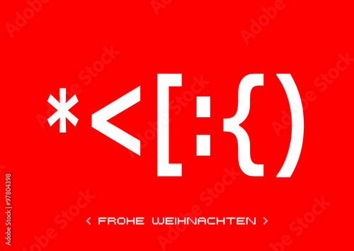 ASCII Art - Karte - Frohe Weihnachten