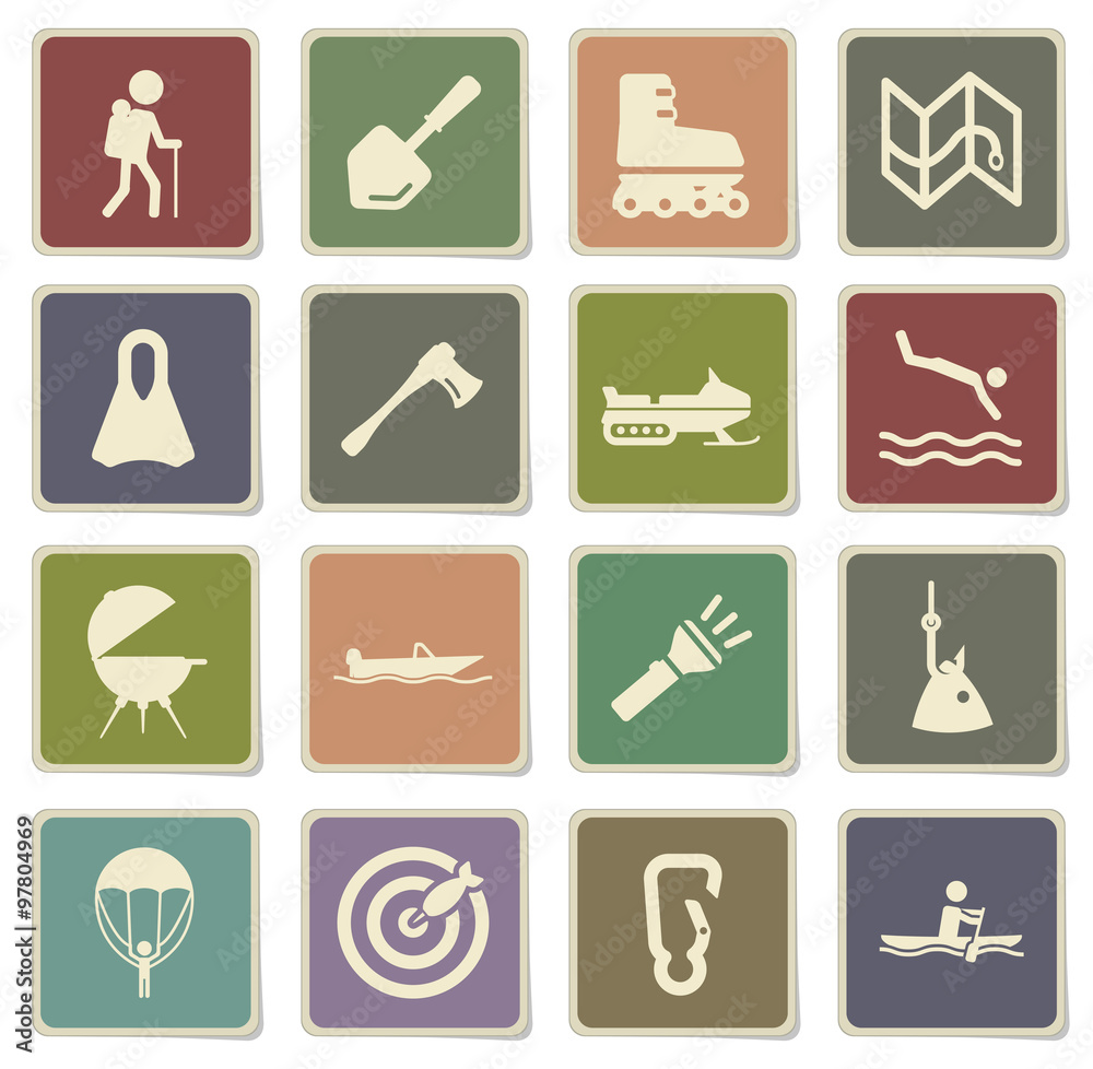 Active receration simply icons Active receration simply icons