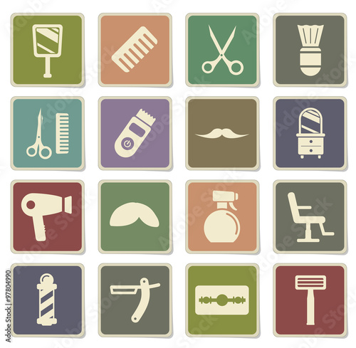 Barbershop simply icons