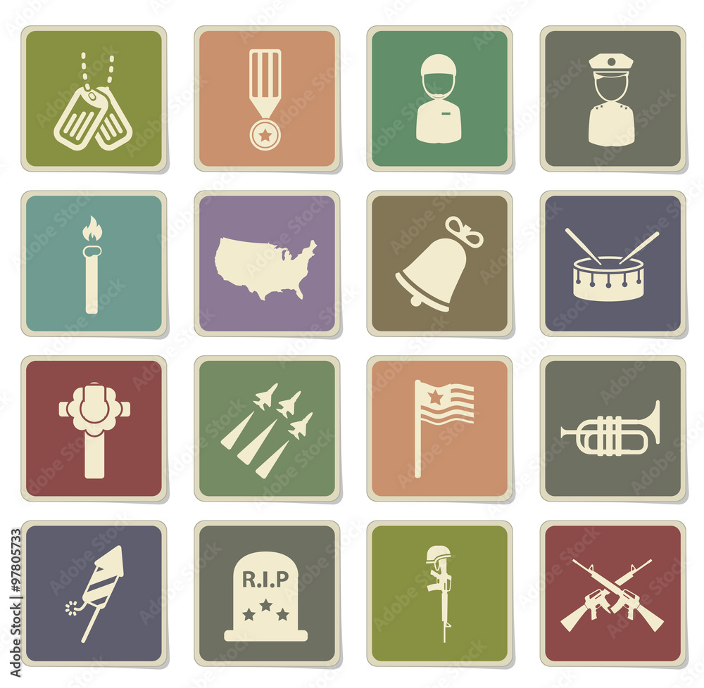 Memorial day simply icons Memorial day simply icons