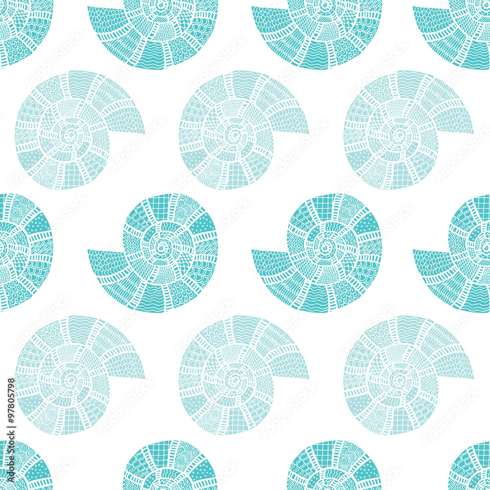 Seamless pattern of seashells Seamless pattern of seashells