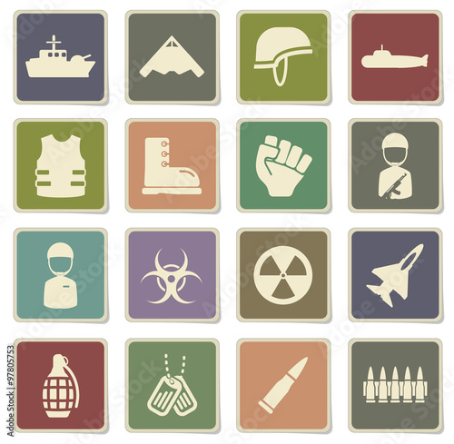 Military simply icons