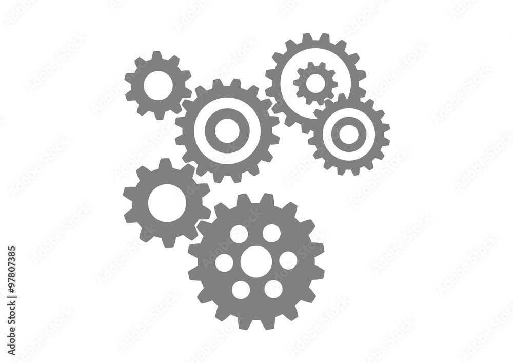 Grey industrial icon on white background