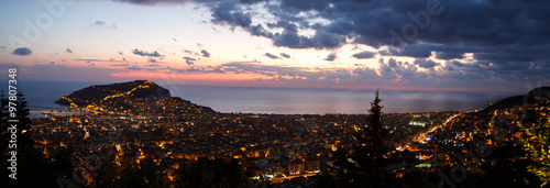 Photography Night View of Alanya Castle