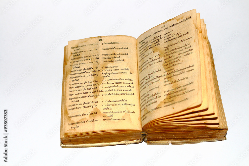 Fototapeta premium old book isolated retro style