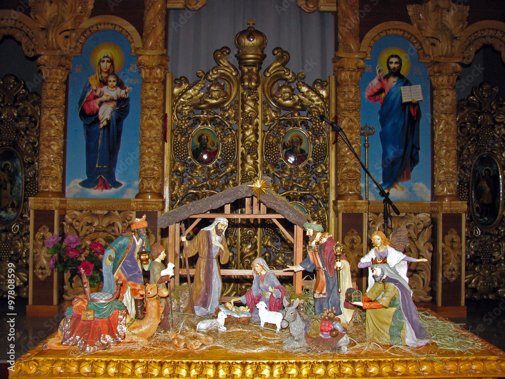 Fototapeta premium Christmas Nativity Scene