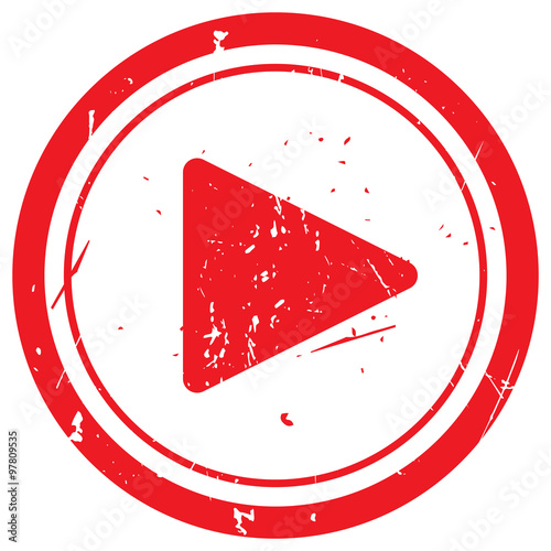 Red Play rubber stamp