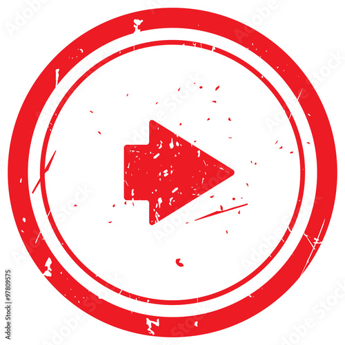 Red Arrow Right rubber stamp