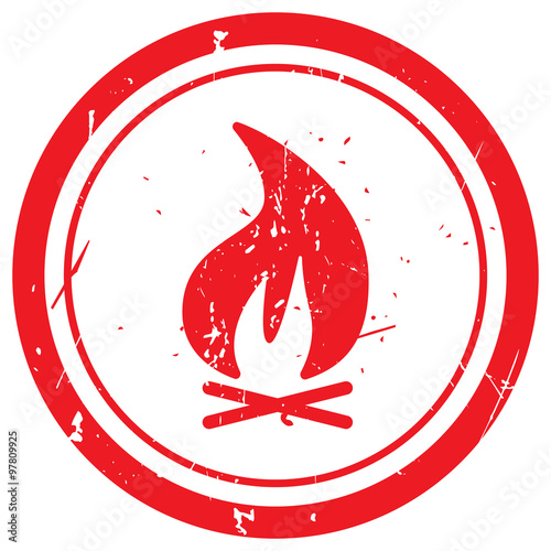 Red Bonfire rubber stamp