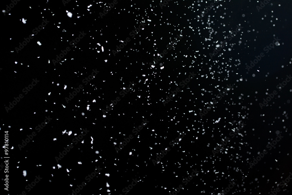 Snow on a black background for use as an overlay layer Snow on a black background for use as an overlay layer