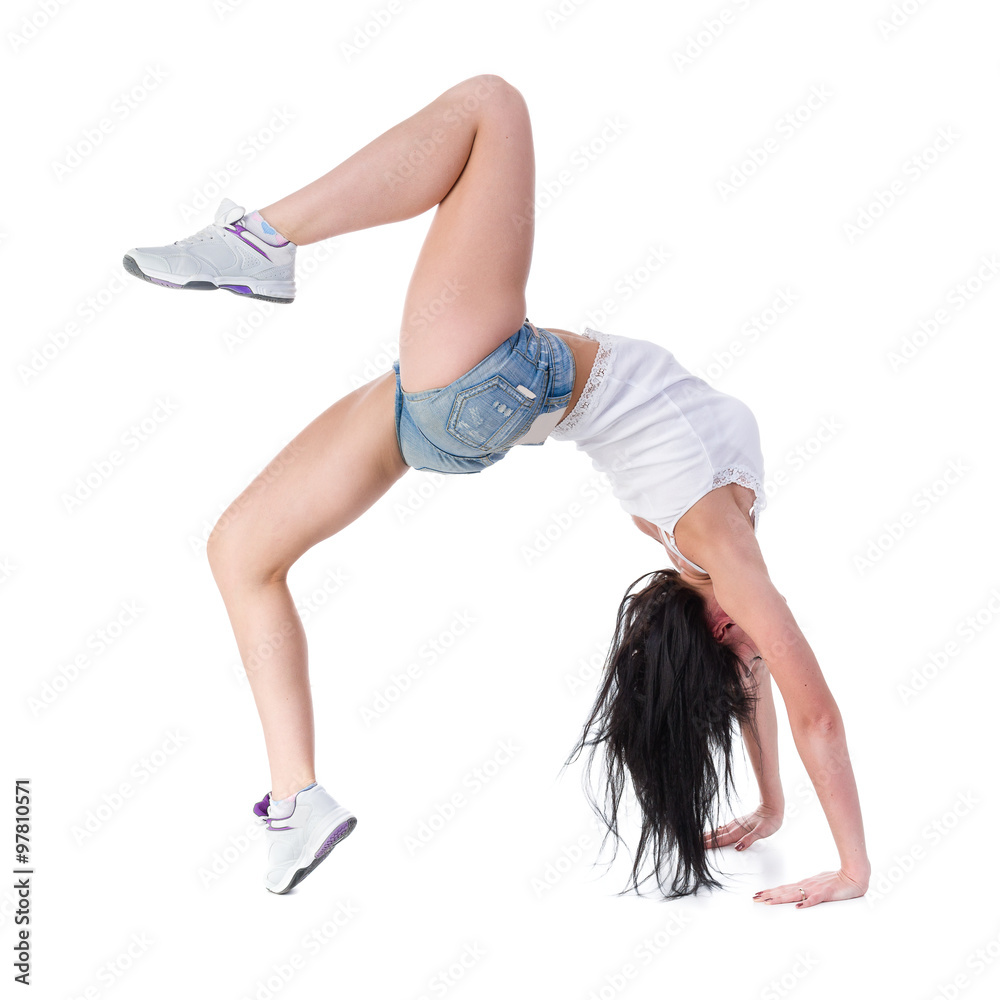 Aerobics fitness woman exercising isolated in full body. Aerobics fitness woman exercising isolated in full body.