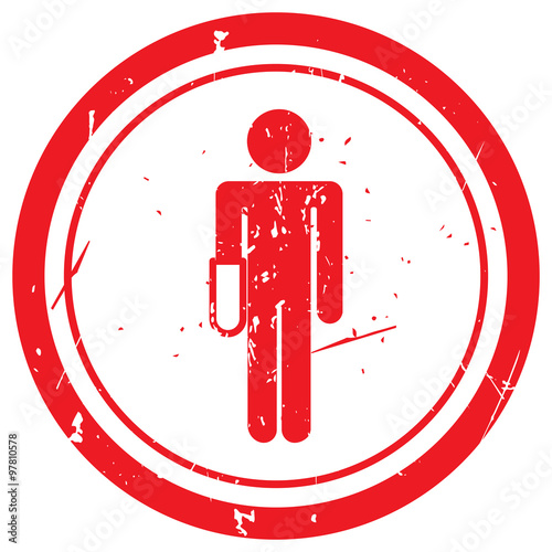 Red Hand rubber stamp