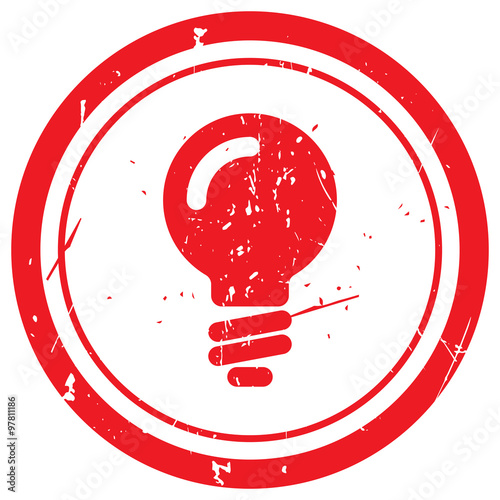 Red Light Bulb rubber stamp