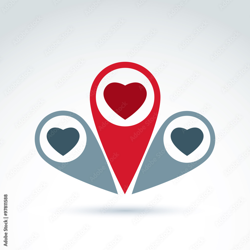 Fototapeta premium Heart icon, vector conceptual stylish symbol for your design.