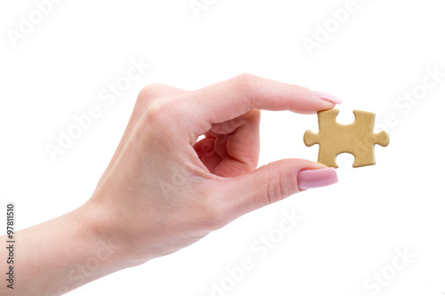 puzzle in hand