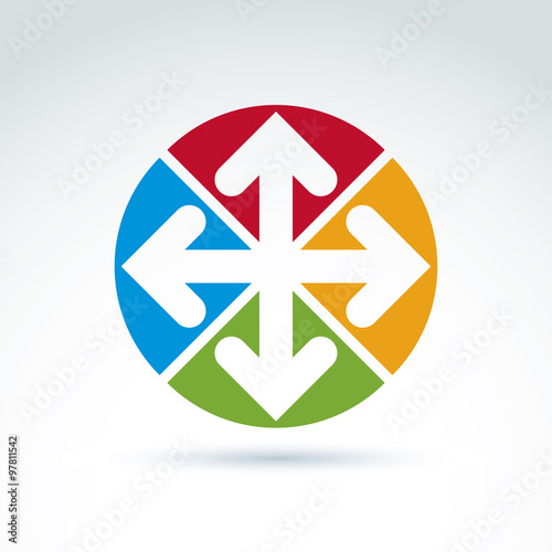 Vector abstract emblem with...