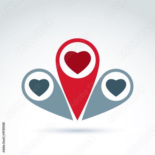 Heart icon, vector conceptual stylish symbol for your design.