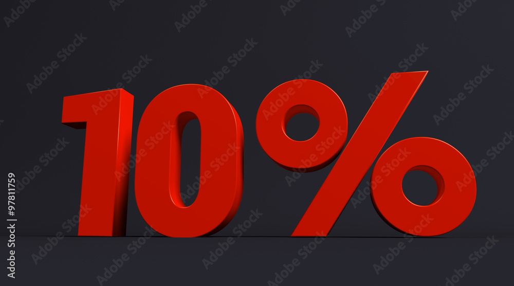 Red 3d 10% text on dark background. See whole set for other numbers.
Red 3d 10% text on dark background. See whole set for other numbers.